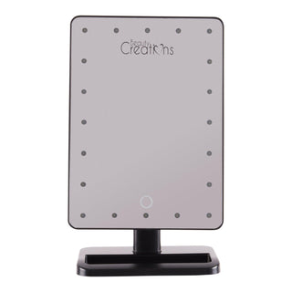 20 LED Touch Small Mirror - BLACK - BEAUTY CREATIONS