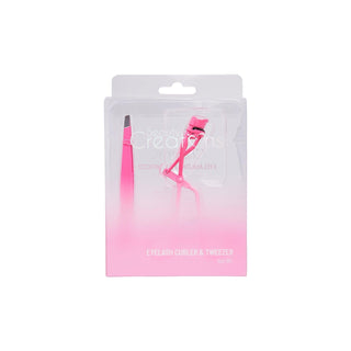 Hot Pink Eyelash Curler and Tweezer Set - BEAUTY CREATIONS