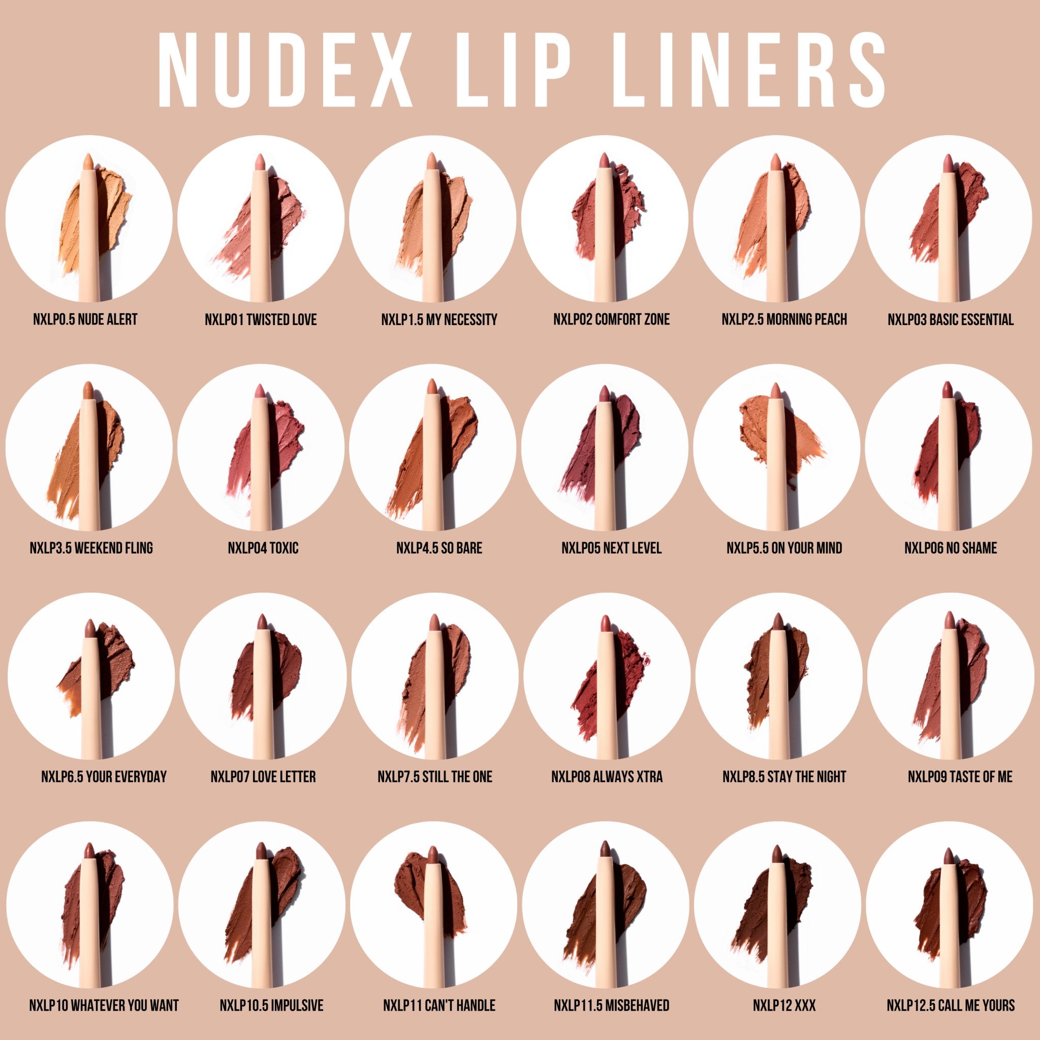 Nude X Lip Liner PR Box - BEAUTY CREATIONS | Beauty Creations